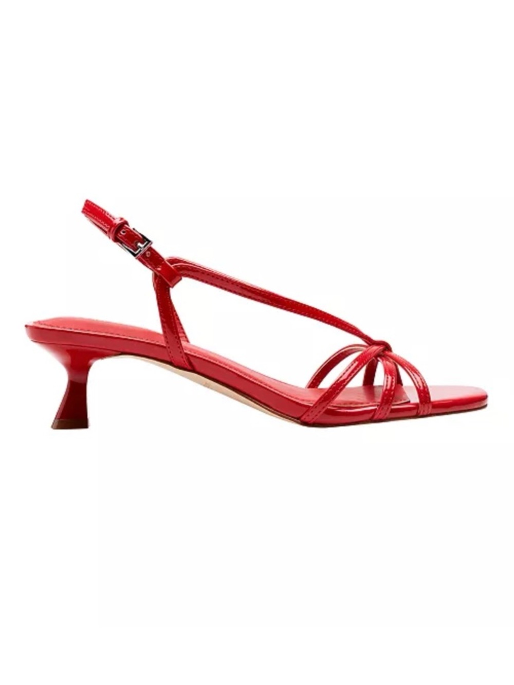 Marc Fisher New Raveny Strappy Kitten Heel Sandals in Red - Picture 2 of 9